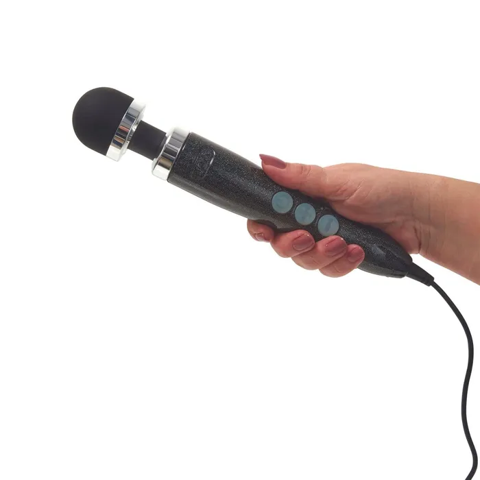 Vibrators Doxy Doxy Number 3 Aluminum Extra Powerful Wand Vibrator Disco Black Vibrators Doxy Doxy Number 3 Aluminum Extra Powerful Wand Vibrator Disco Black