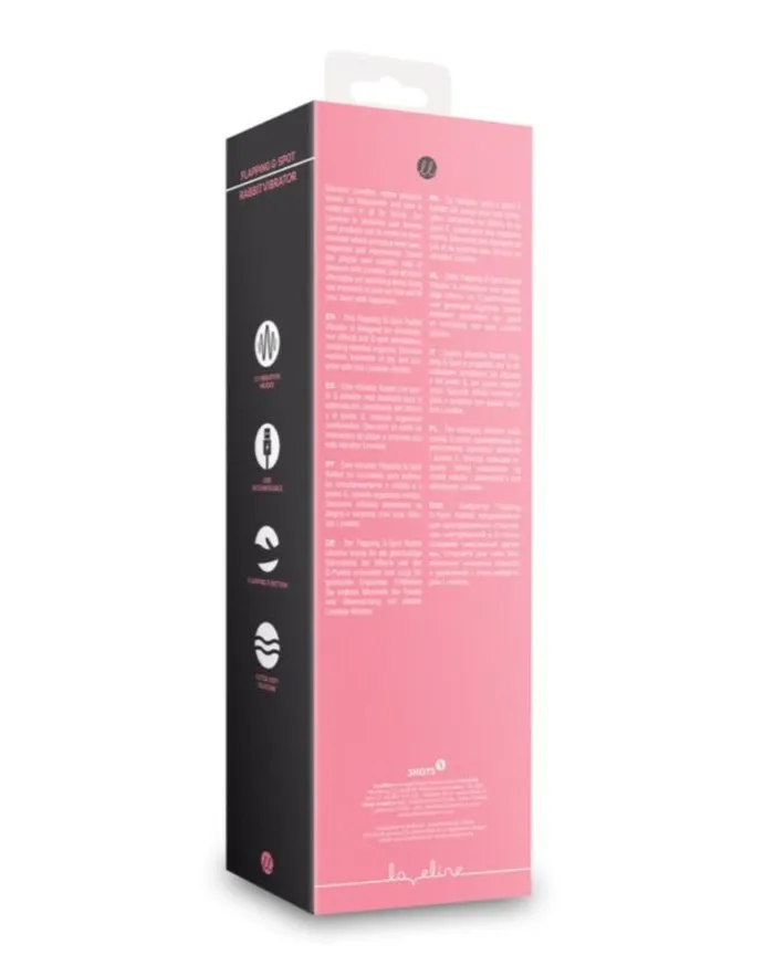 Loveline Female Sex Toys Flapping GSpot Rabbit Vibrator With 10 Speeds Flapping Tongue USB Rechargeable Design