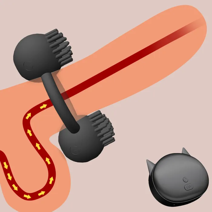 Couples House of Chastity Vibrating Cock Ring With Clitoral Stimulation