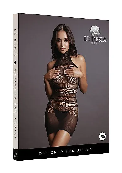 HonourSkintwocom Teddies And Bodies High Lace Neck Net Mini Dress One Size