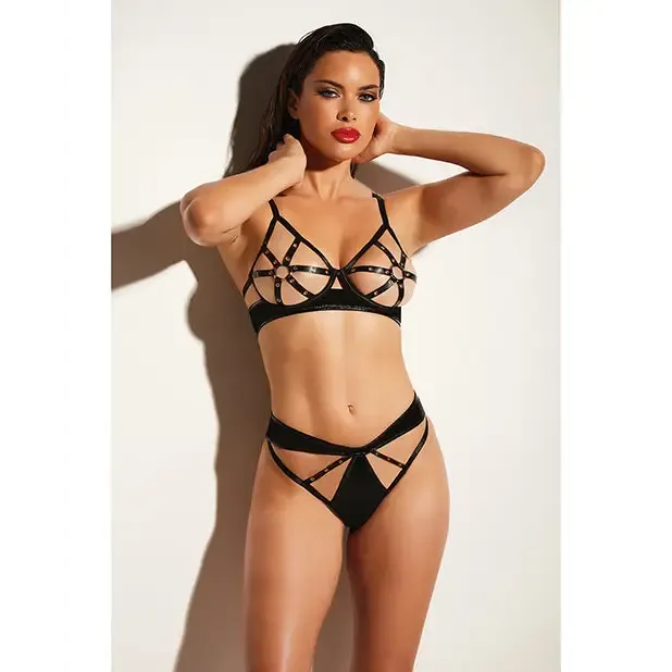 Oh L L Chri Dominant Open Cup Caged 2Pc Set with Grommet Tape Strapping and Metal Ring Details XL Oh La La Cheri Male Sex Toys Oh L L Chri Dominant Open Cup Caged 2Pc Set with Grommet Tape Strapping and Metal Ring Details XL Oh La La Cheri Male Sex Toys