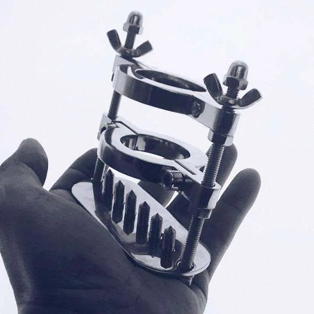ALLINONE Double Rings Ball Crusher Spiked Oxyshop Male Sex Toys