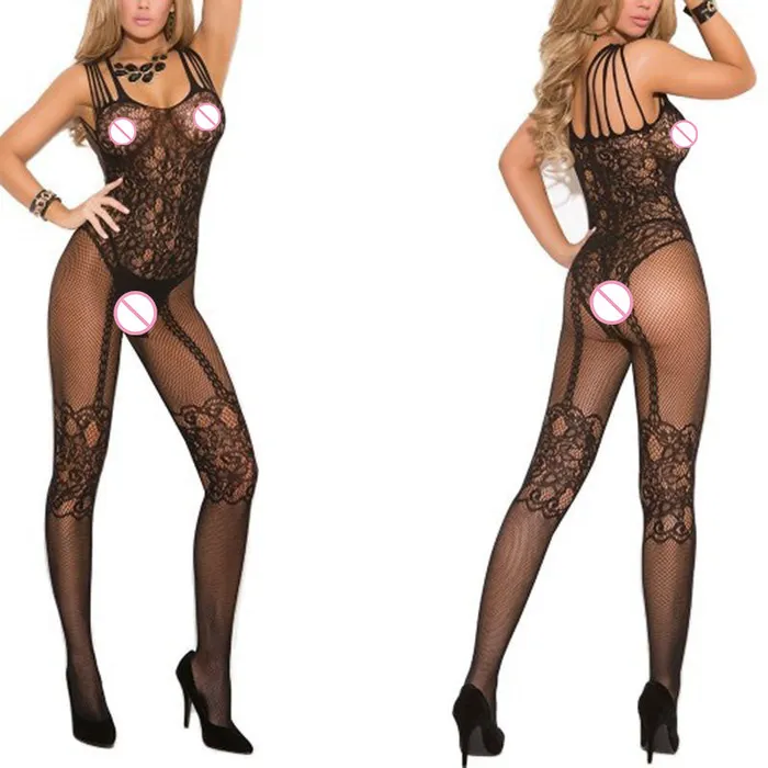 Sexy Lingerie Open Crotch Stockings Crotchless Fishnet Sheer Body Dress Tights Nightwear Lace Women Stocking Sex Game15 LAZADASEXTOYS Couples