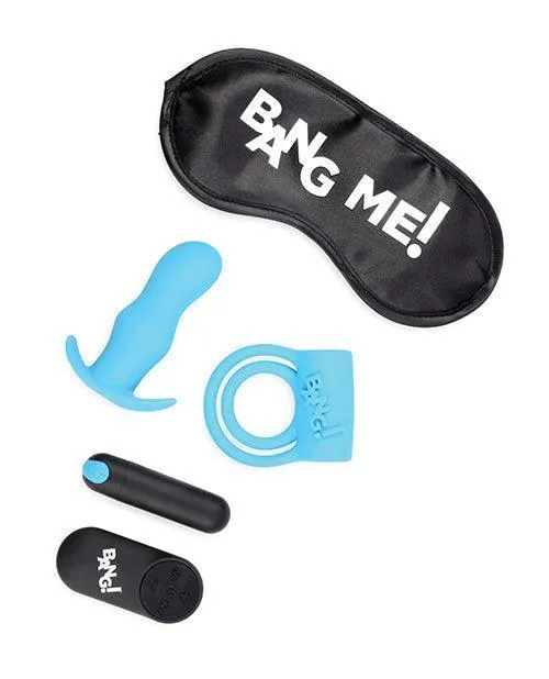 Anal Bang Duo Blast Remote Control Cock Ring Butt Plug Vibe Kit Blue Xr LLC