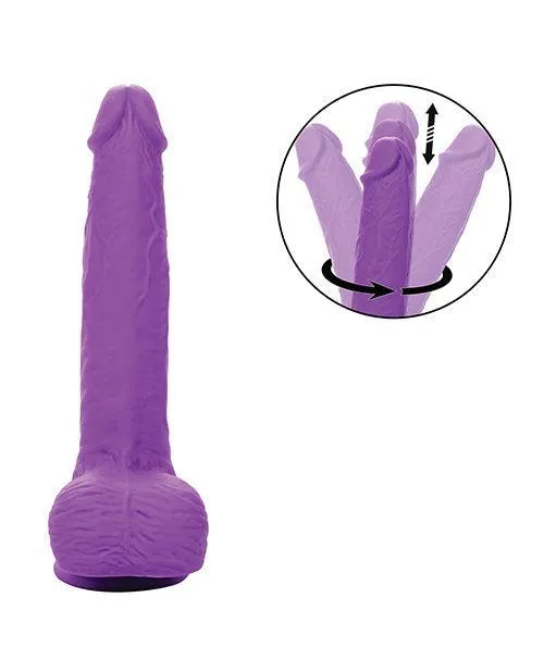 California Exotic Novelties Silicone Studs Rechargeable Gyrating Thrusting Vibrator Purple Vibrators
