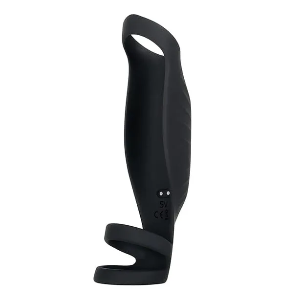 Evolved Gender X Rocketeer Vibrating Silicone Penis Sheath Black Evolved Vibrators