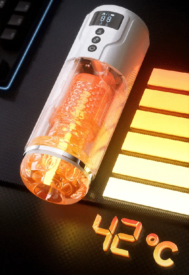 Galaku Thrusting Vibrating Automatic Masturbator White Galaku Male Sex Toys Galaku Thrusting Vibrating Automatic Masturbator White Galaku Male Sex Toys
