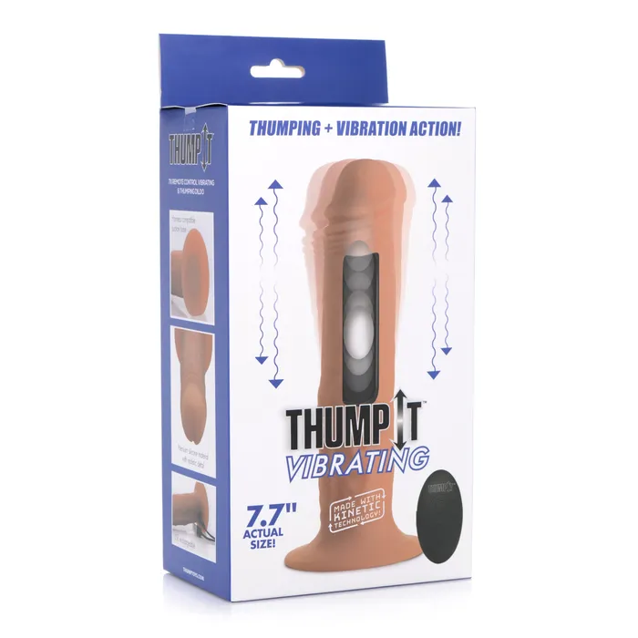 7X Remote Control Vibrating Thumping Dildo Medium Thump It Female Sex Toys