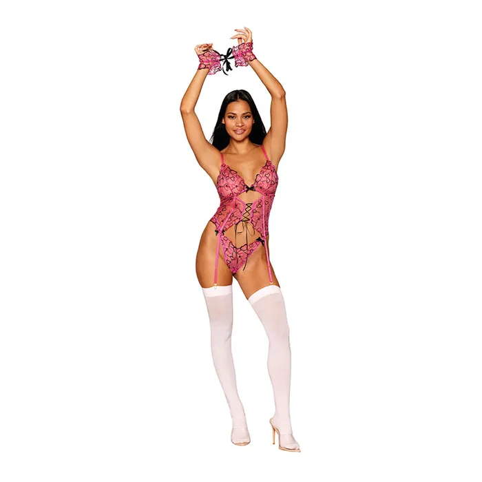 Anal Dreamgirl International Dreamgirl Multicolored Heart Embroidered Bustier Gstring and Wrist Restraints Set Peony OS Anal Dreamgirl International Dreamgirl Multicolored Heart Embroidered Bustier Gstring and Wrist Restraints Set Peony OS