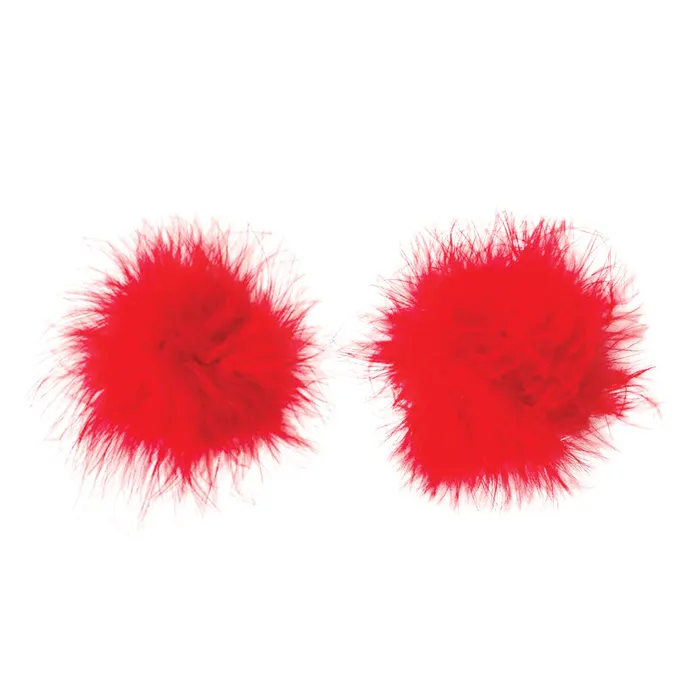 Vibrators Hott Products Unlimited Nipplicious Furball Pasties Red
