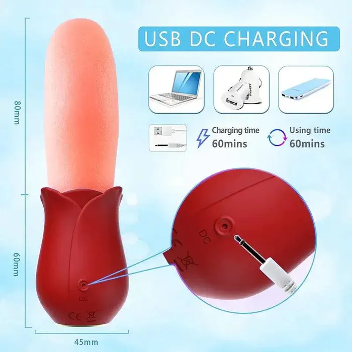 Multifrequency Tongue Rose Vibrator Inyarose Vibrators