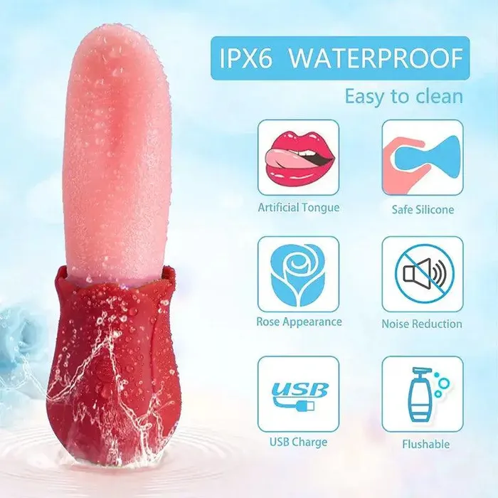 Multifrequency Tongue Rose Vibrator Inyarose Vibrators