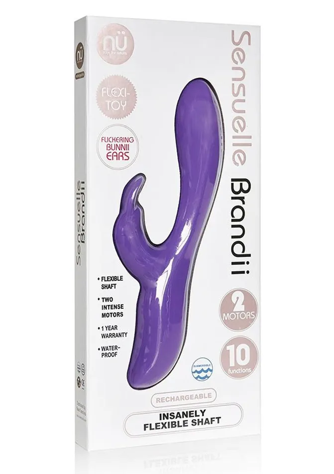 Nu Sensuelle Female Sex Toys Nu Sensuelle Brandii Rechargeable Silicone GSpot Rabbit Vibrator Nu Sensuelle Female Sex Toys Nu Sensuelle Brandii Rechargeable Silicone GSpot Rabbit Vibrator
