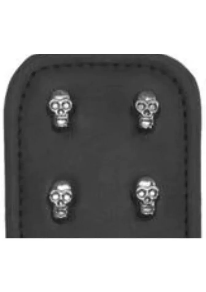 Ouch Couples Ouch Skulls and Bones Leather Paddle with Skulls