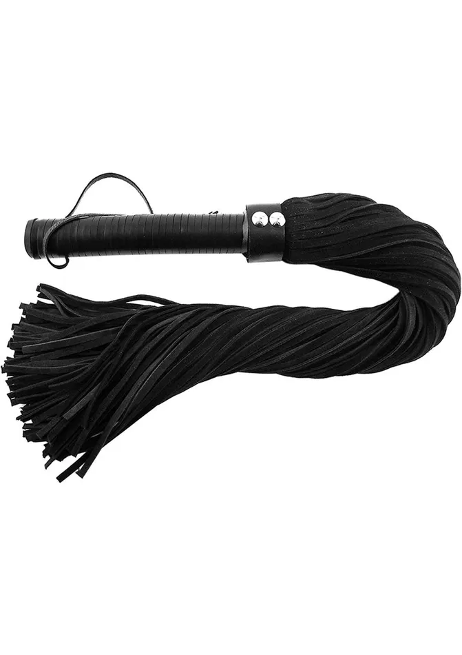 Rouge Suede Flogger with Leather Handle Rouge Restraints