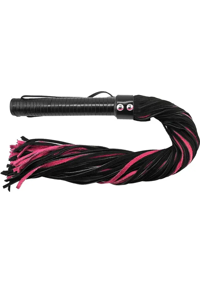 Rouge Suede Flogger with Leather Handle Rouge Restraints
