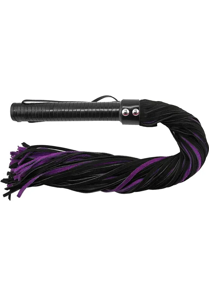 Rouge Suede Flogger with Leather Handle Rouge Restraints