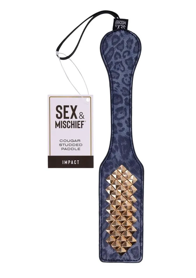 Sex and Mischief Cougar Studded Paddle Sex and Mischief Couples