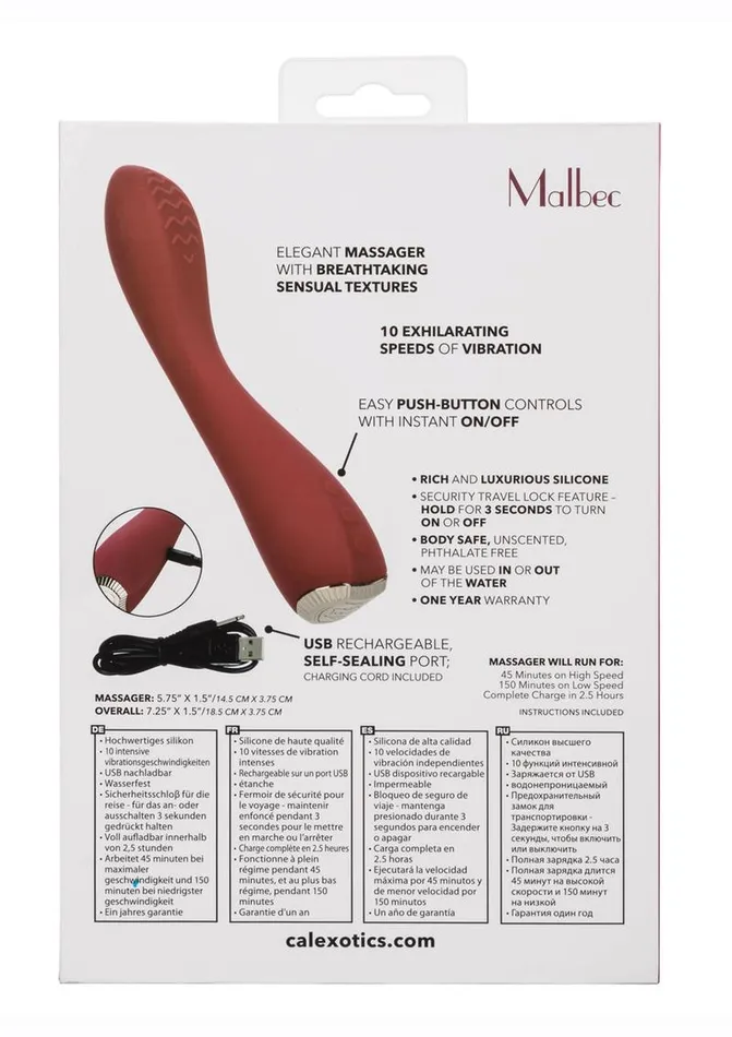 Uncorked Female Sex Toys Uncorked Malbec Rechargeable Silicone Massager