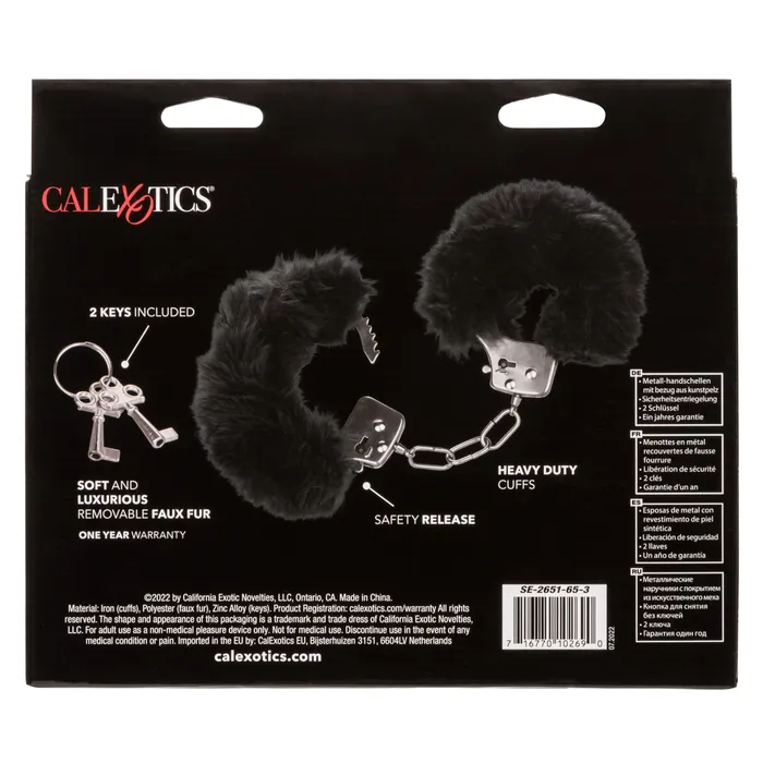 Anal CalExotics Ultra Fluffy Furry Cuffs Black