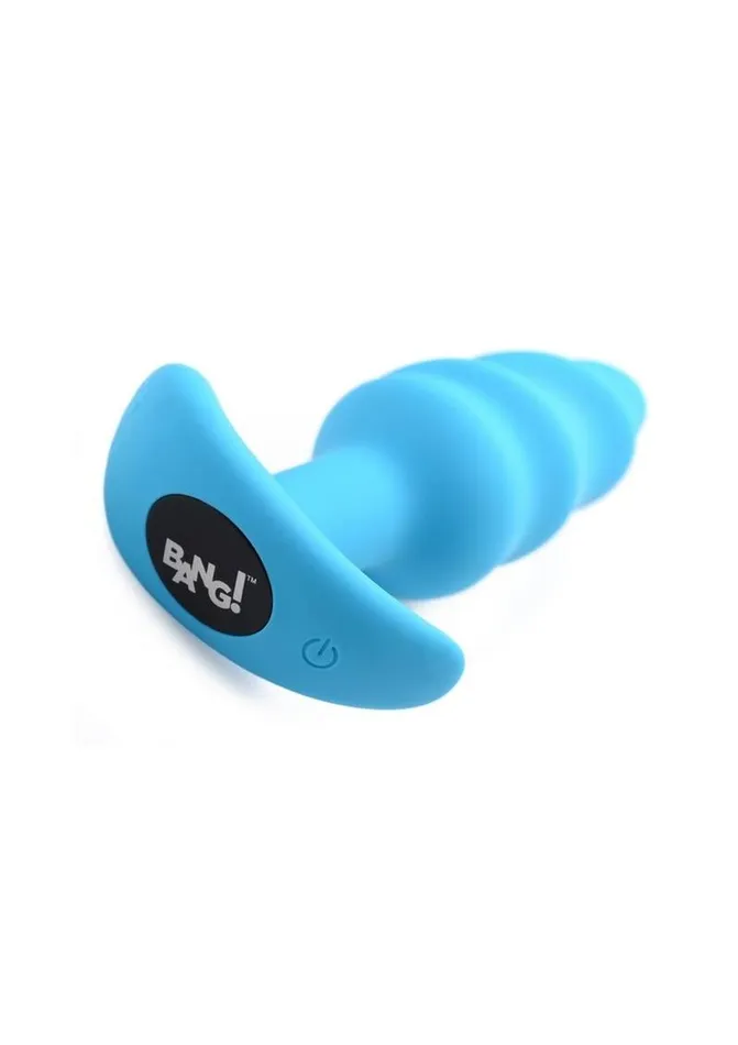 BANG Female Sex Toys Bang 21x Vibrating Silicone Rechargeable Swirl Butt Plug with Remote Control