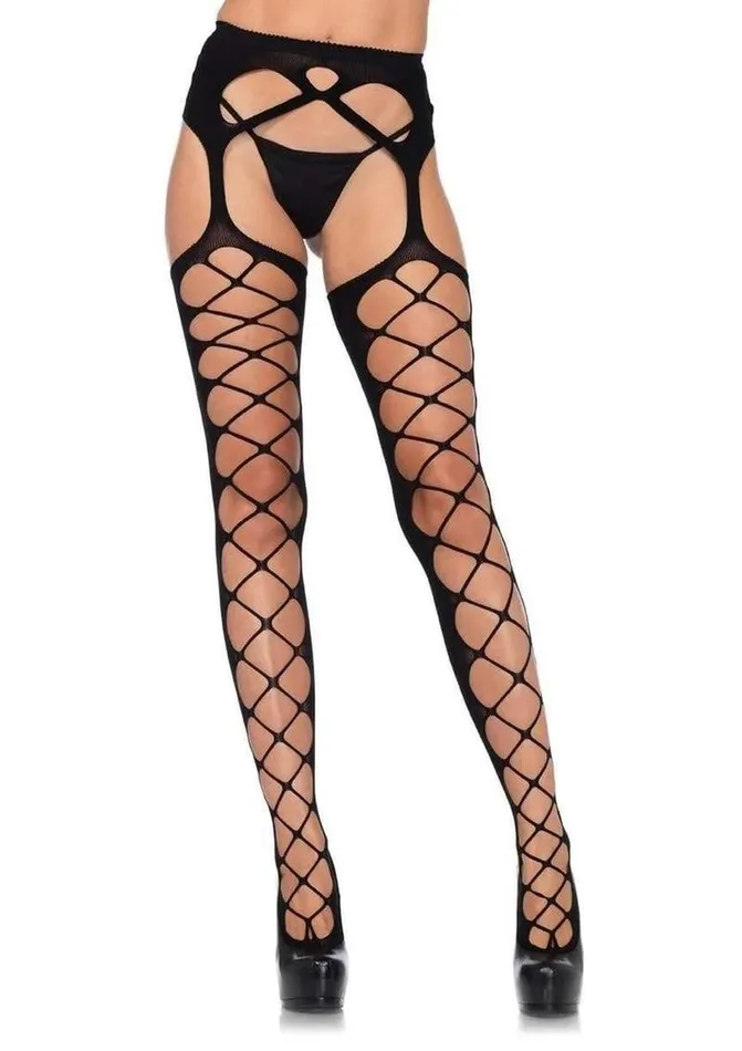 Leg Avenue Male Sex Toys Leg Avenue Diamond Net Opaque Stockings with Attached Garterbelt Leg Avenue Male Sex Toys Leg Avenue Diamond Net Opaque Stockings with Attached Garterbelt