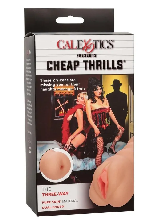 Male Sex Toys Cheap Thrills The ThreeWay Dual End Stroker Pussy and Ass Cheap Thrills