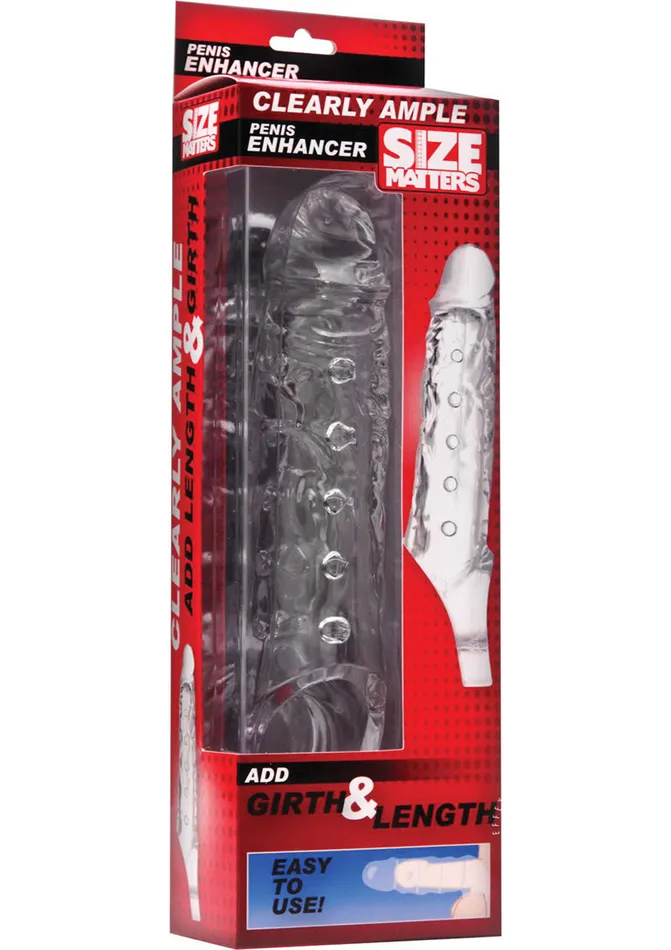 Male Sex Toys Size Matters Size Matters Clearly Ample Penis Enhancer Sheath