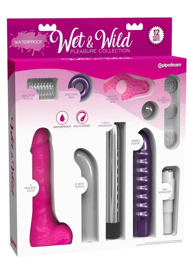 Pipedream Wet and Wild Pleasure Vibrating Sleeve Collection Male Sex Toys Pipedream Wet and Wild Pleasure Vibrating Sleeve Collection Male Sex Toys