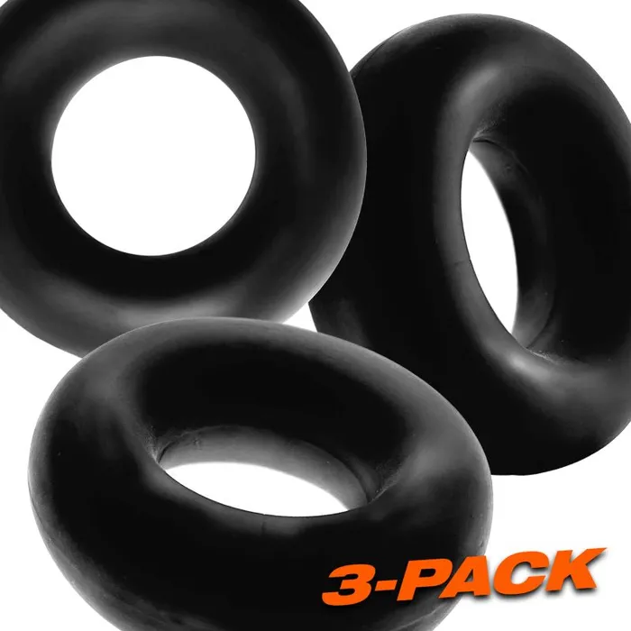 The Toolshed AU Fat Willy 3 Pc Jumbo Cockrings Black Anal
