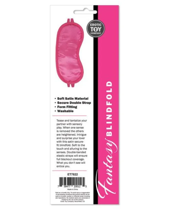 Erotic Toy Company Satin Fantasy Blindfold Pink Eldorado Vibrators