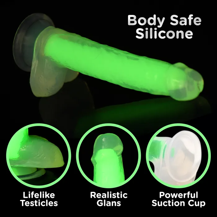 Lollicock Female Sex Toys Lollicock 7 GlowInTheDark Silicone Dildo With Balls Green Lollicock Female Sex Toys Lollicock 7 GlowInTheDark Silicone Dildo With Balls Green